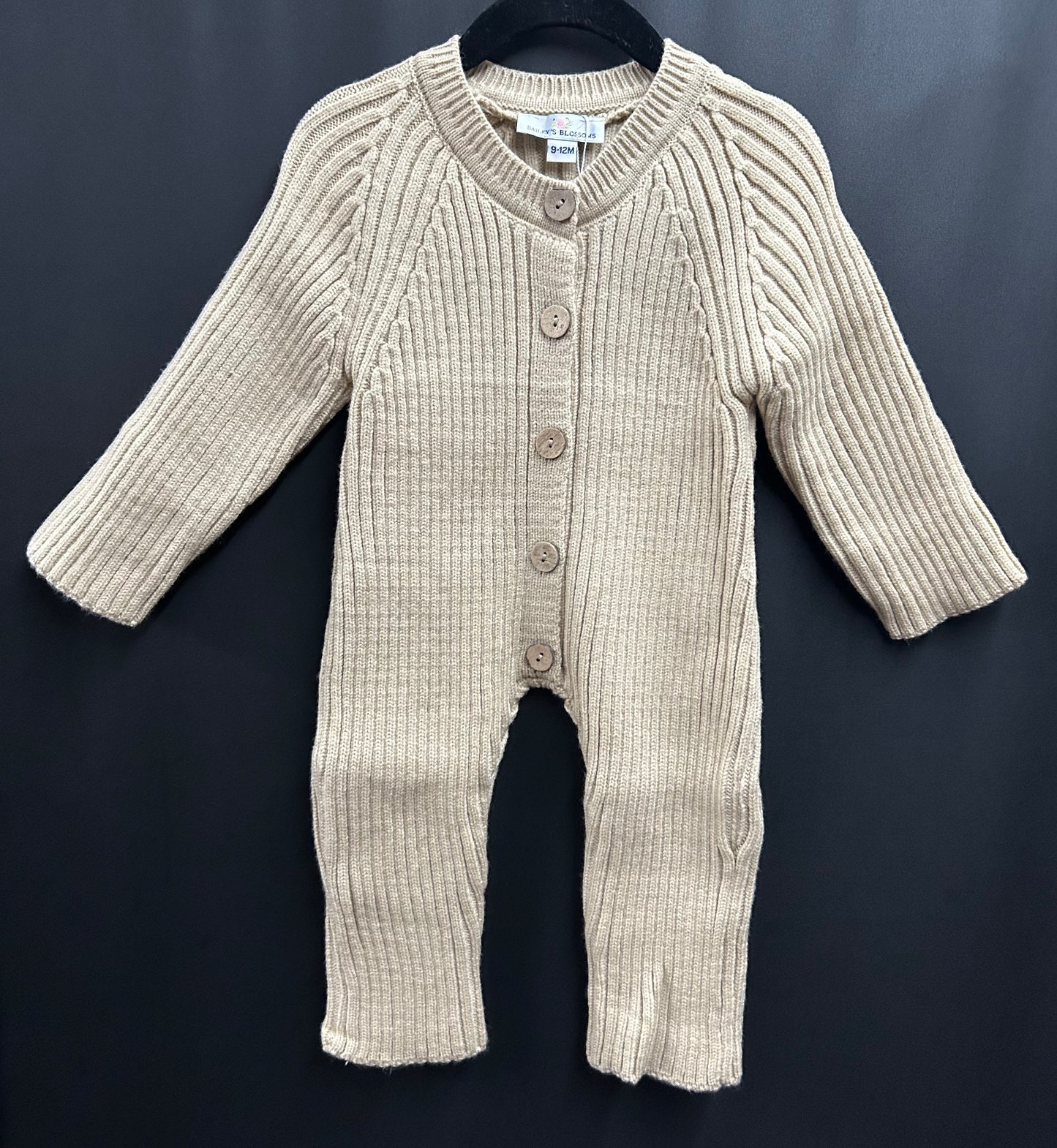 Knit Jumpsuit- Creamy-Taupe