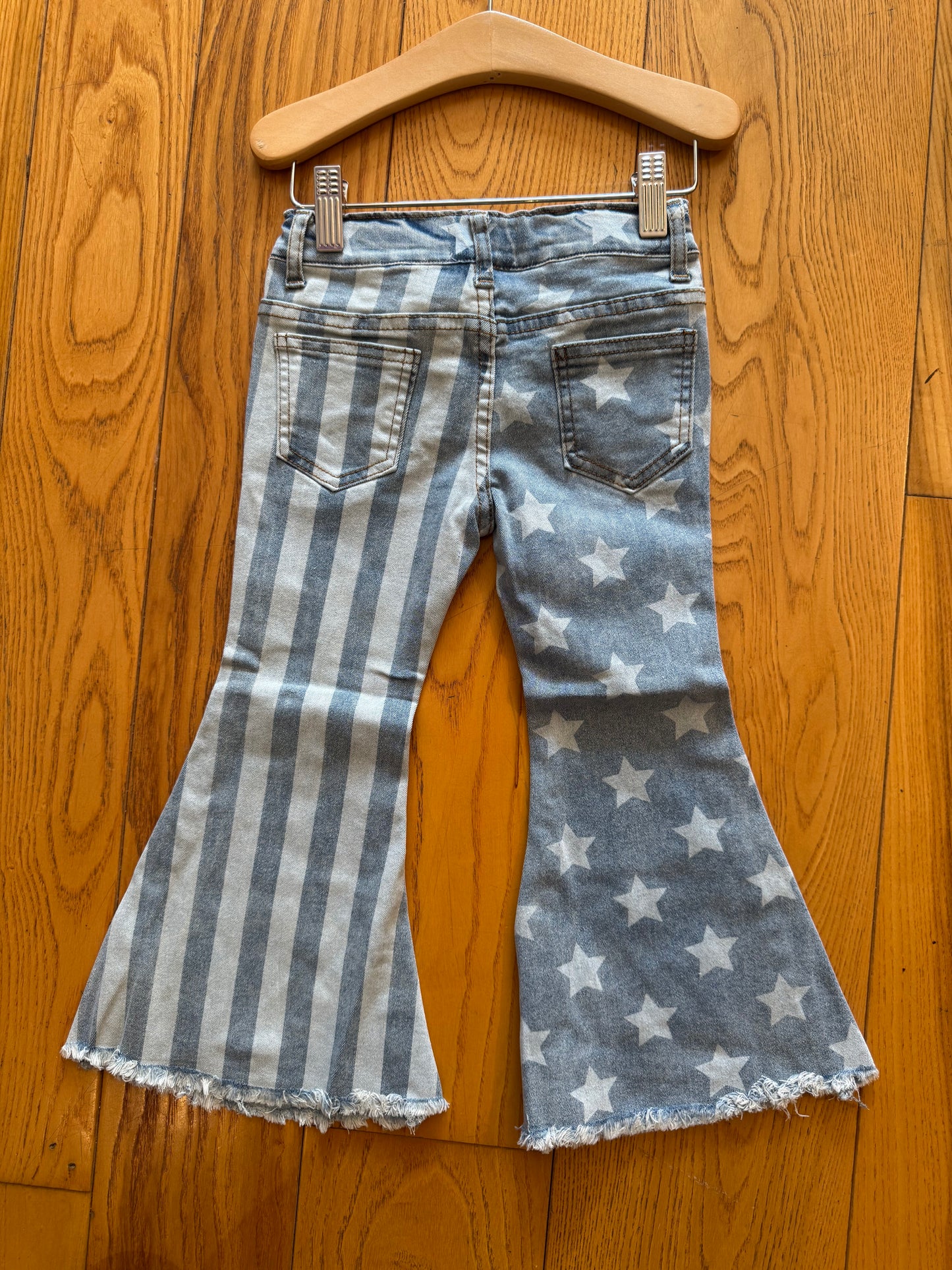 Patriotic Stars & Stripes Flare Jeans