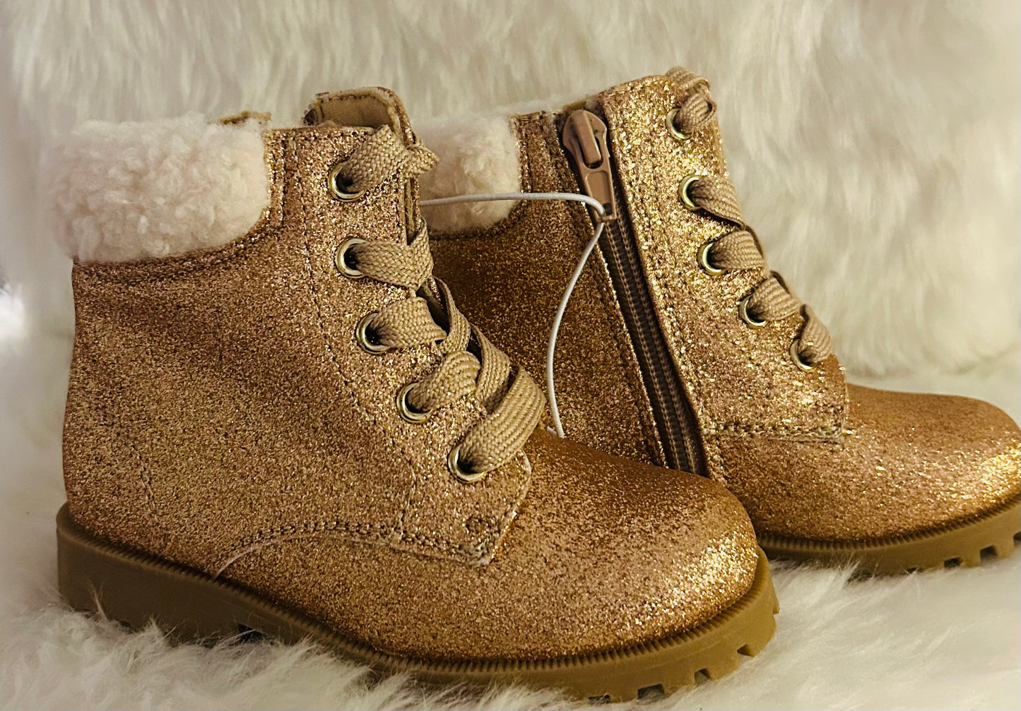 Gold Glittery Boots