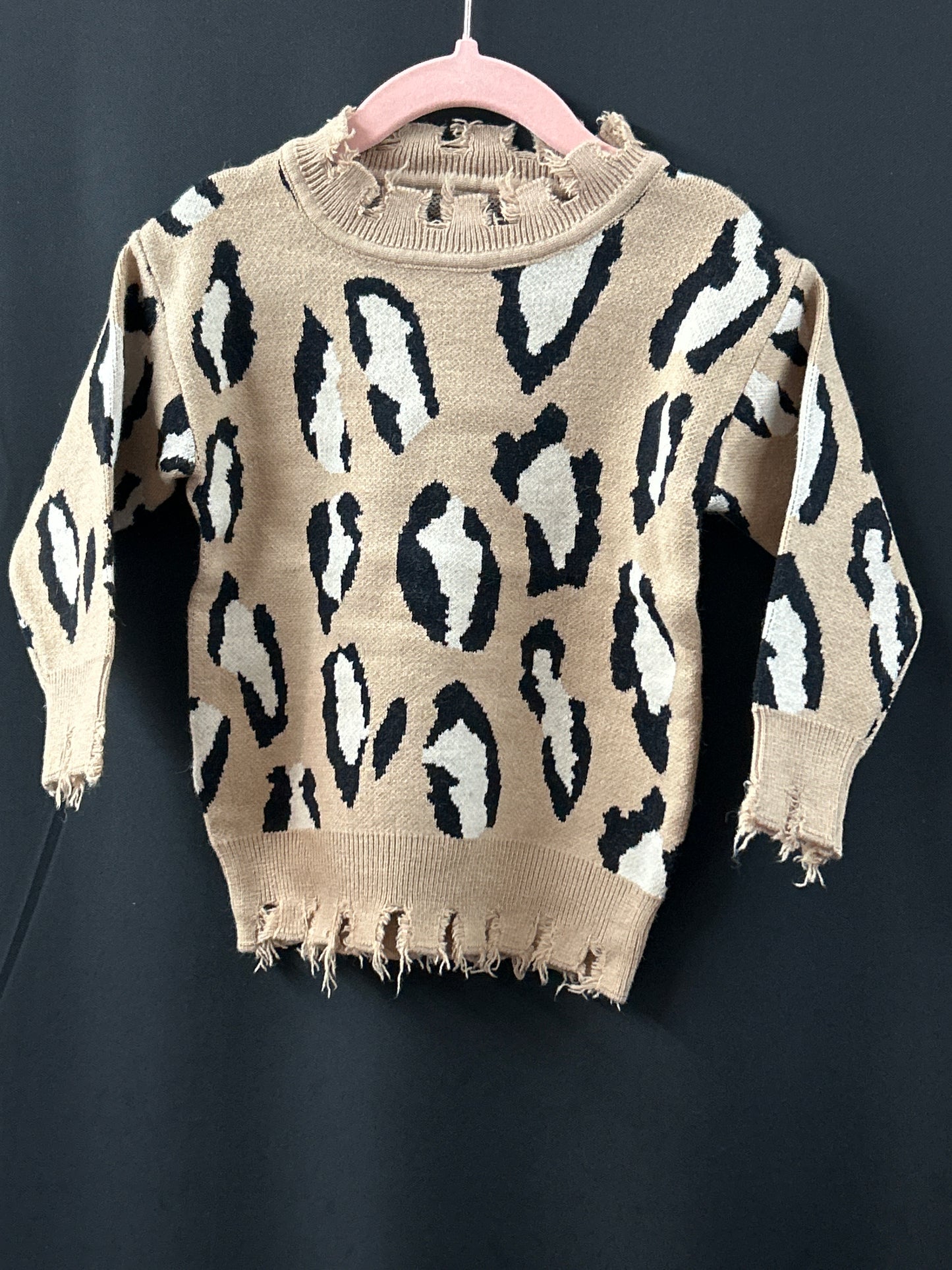 Distressed Cheetah Sweater