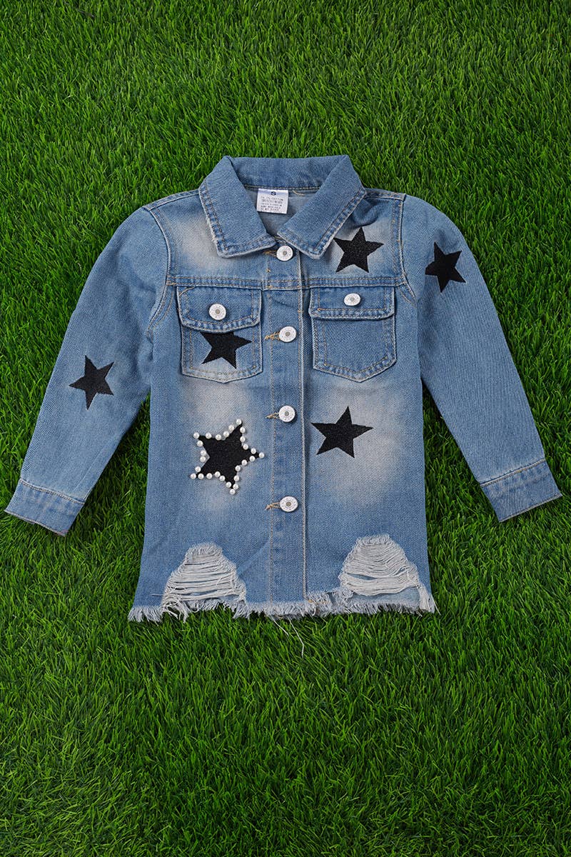 Embroidered Star Demin Jacket