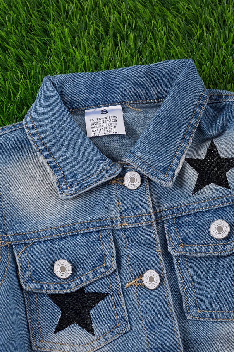 Embroidered Star Demin Jacket