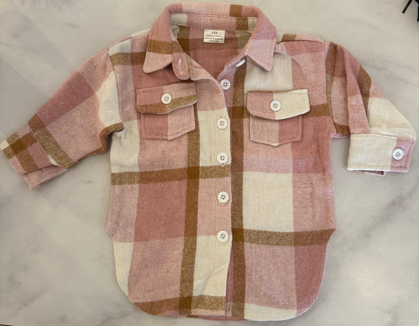 Pink and Brown Plaid Flannel
