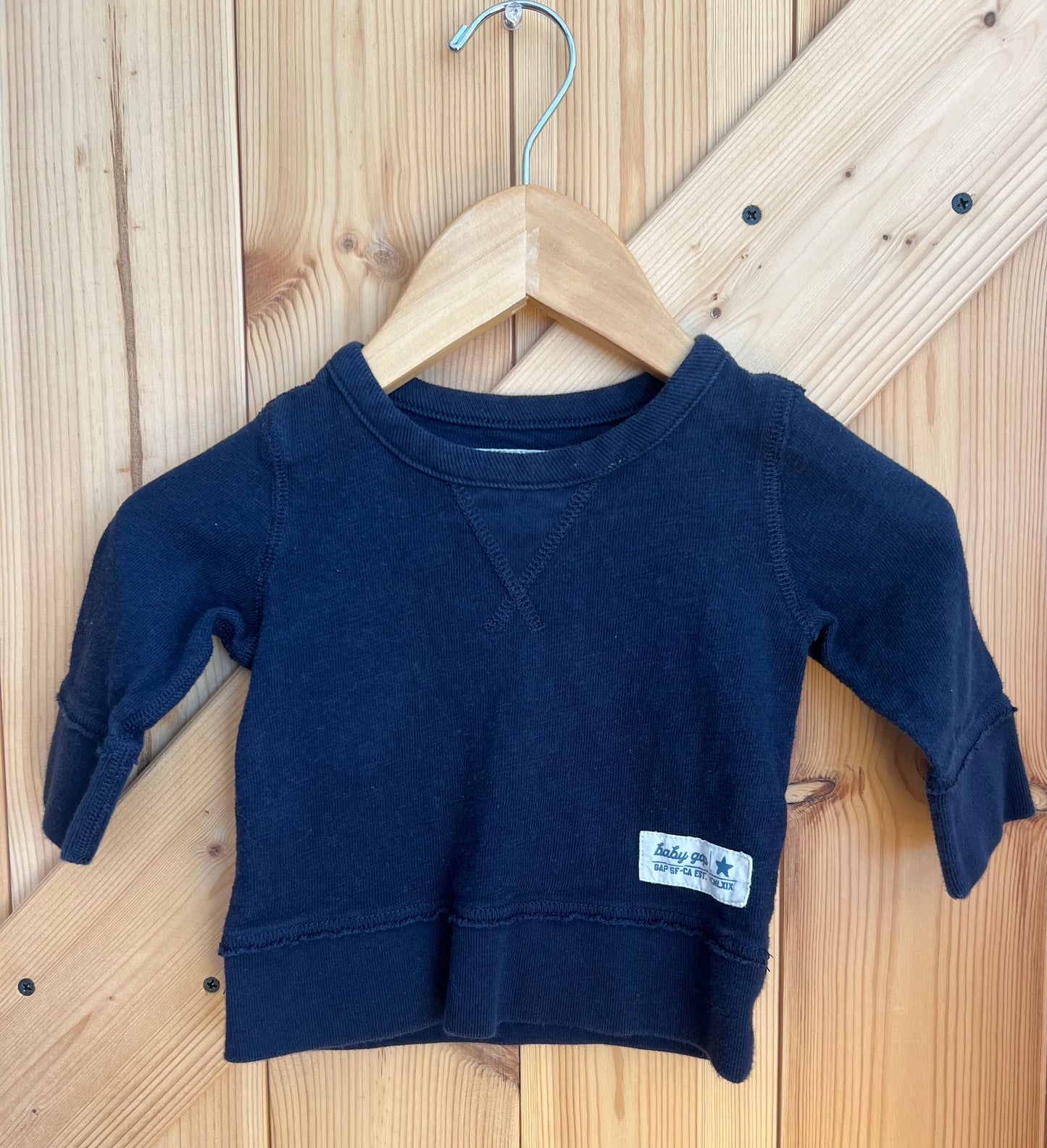 Baby Gap - 3/6 months- Navy Long sleeve- Used