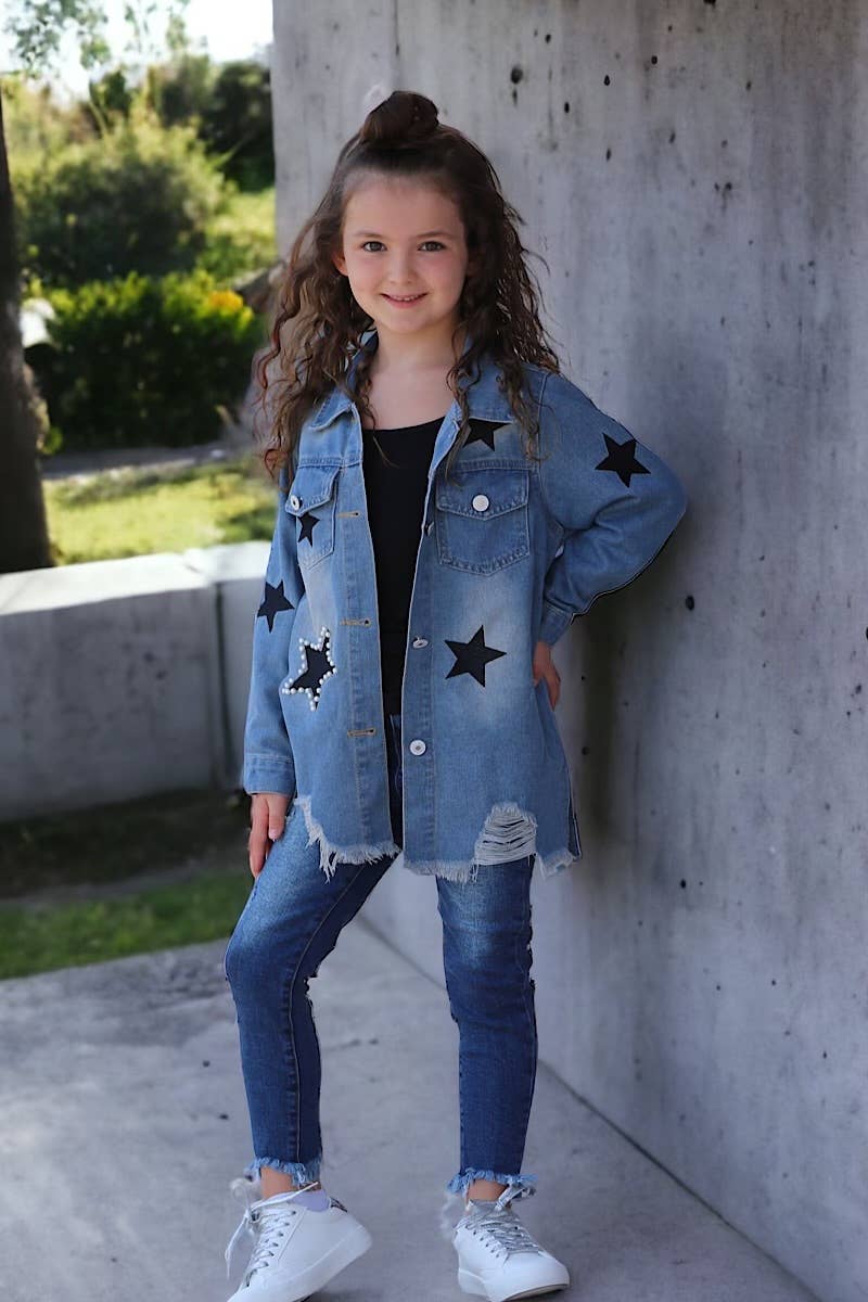 Embroidered Star Demin Jacket