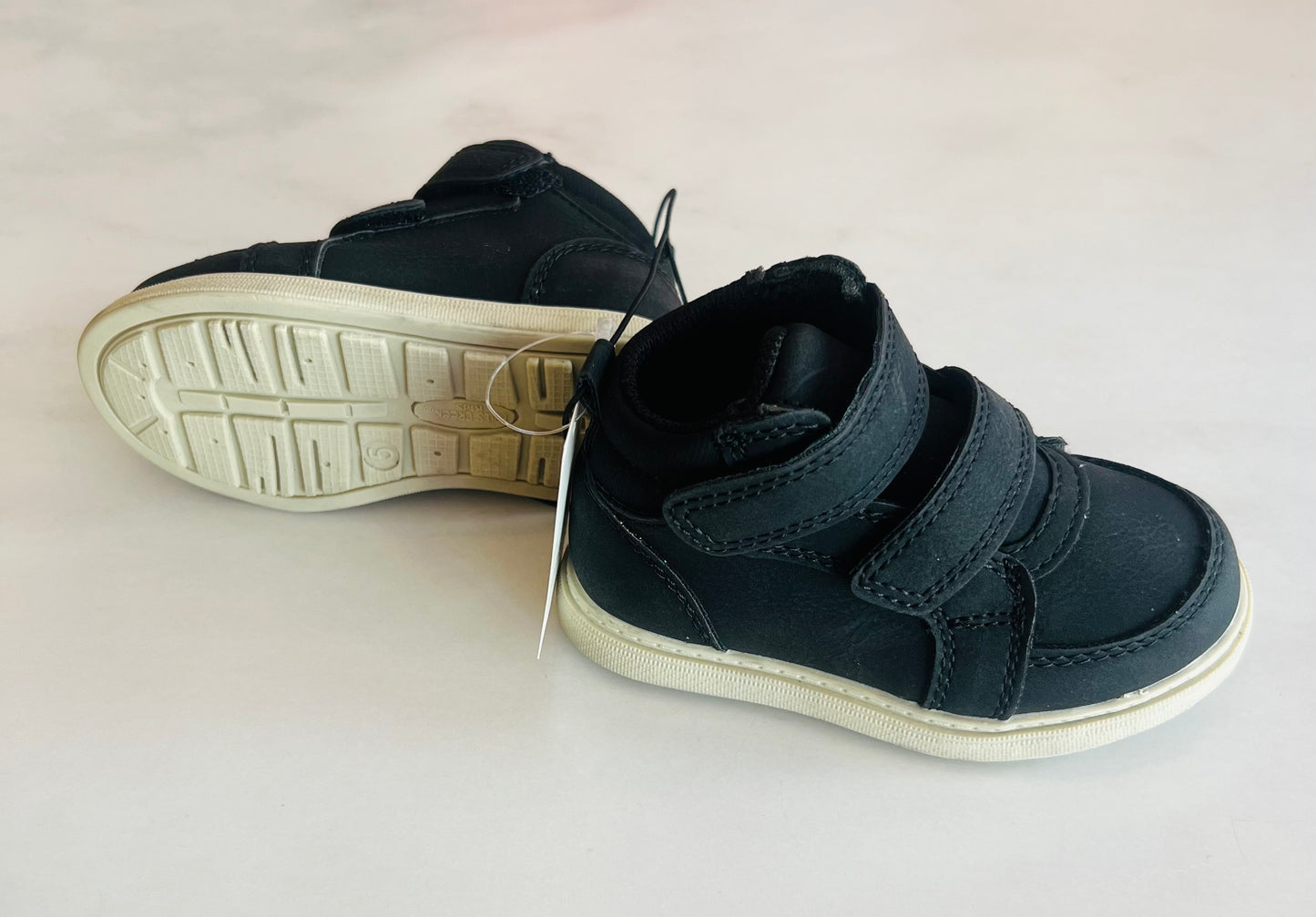 Boys Black strap boots. NWT