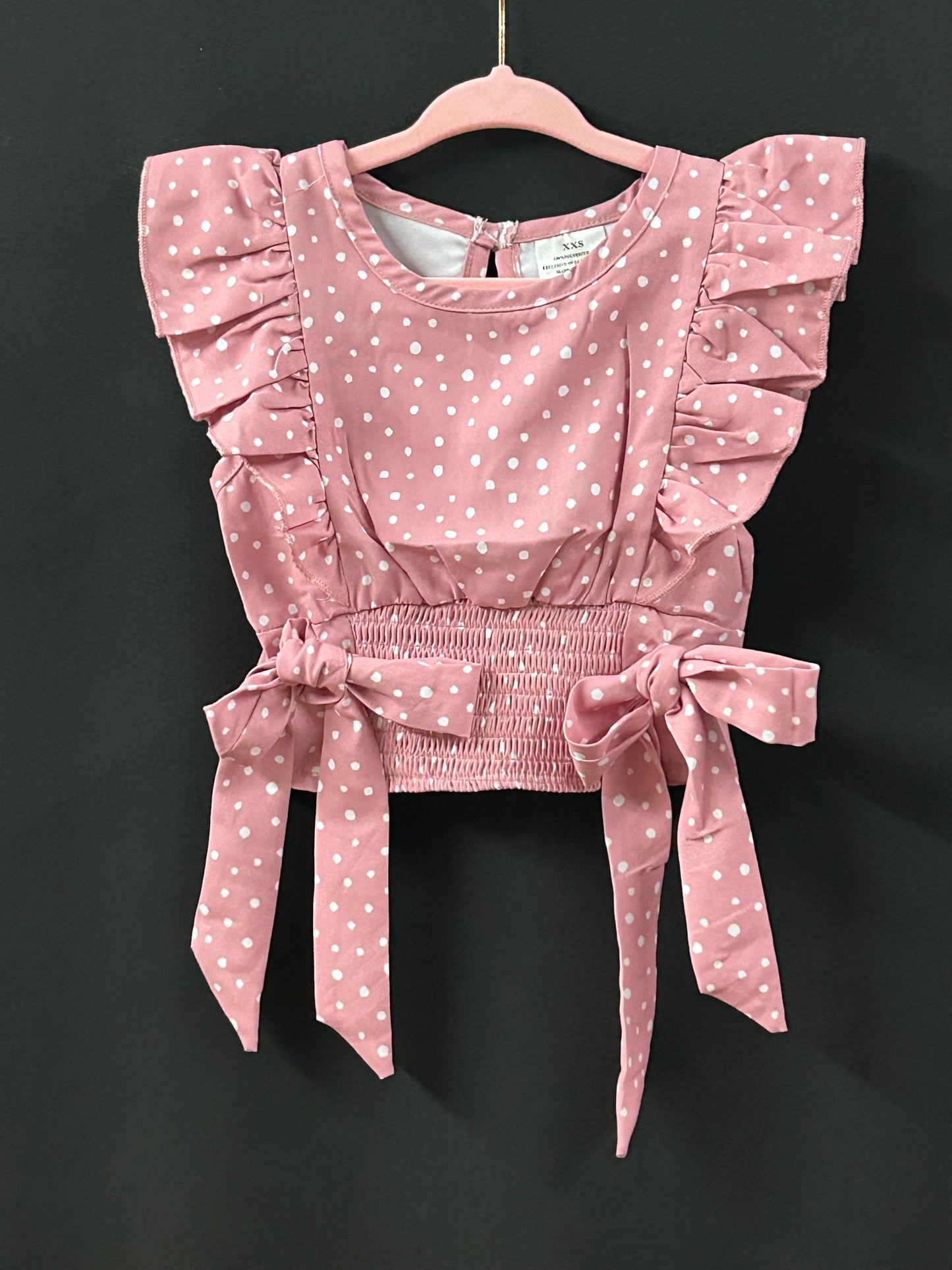 Pink with White Spots Top