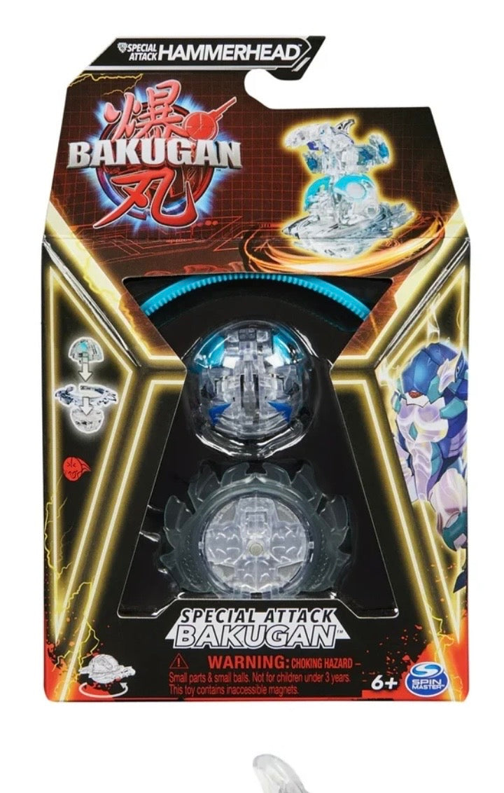 Bakugan, Special Attack Hammerhead, Spinning, Customizable Action Figure, Girl and Boy toy