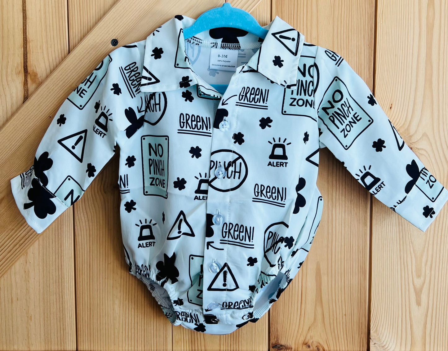 No Pinch Zone Buton up Onesie