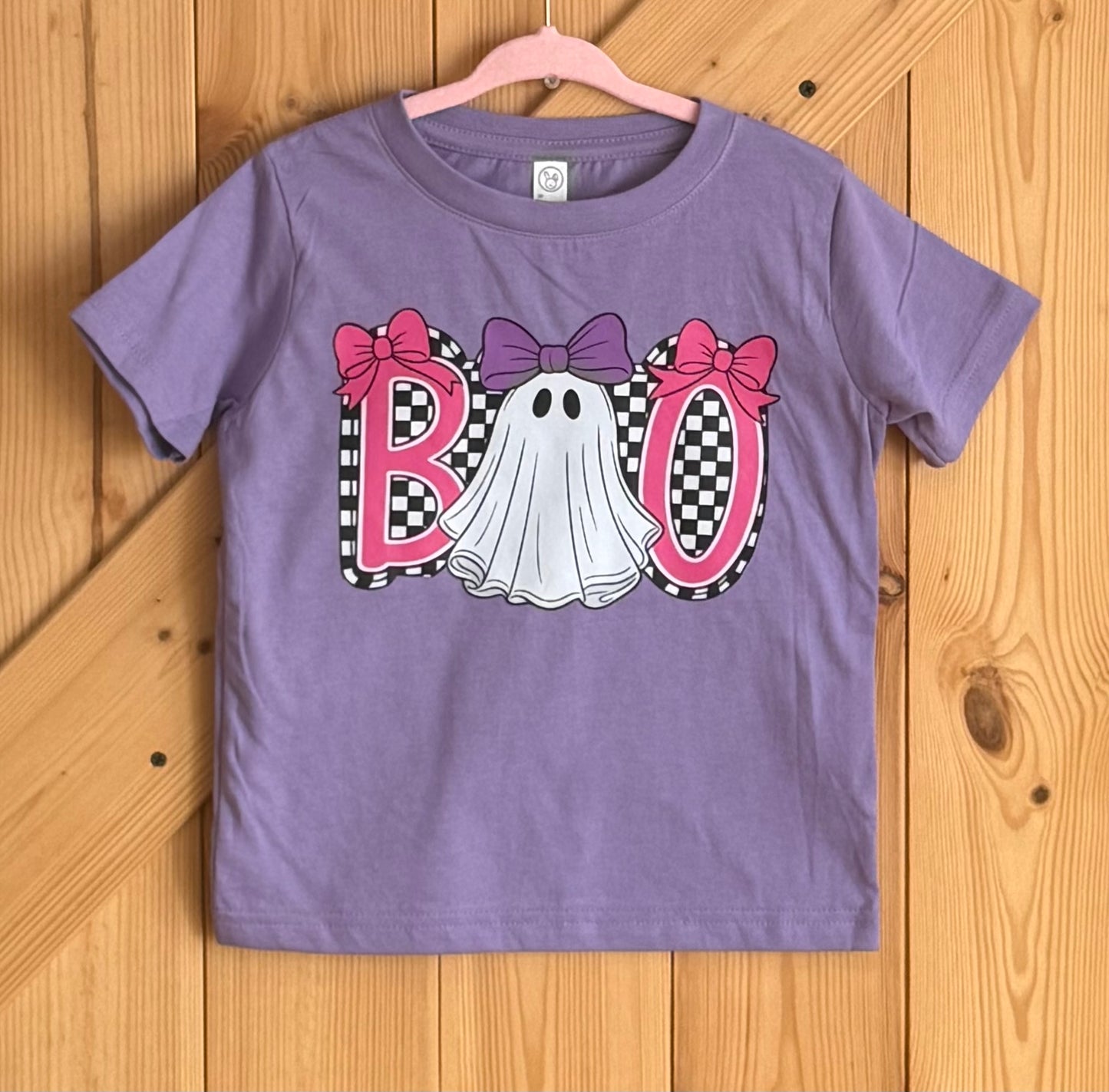 Boo Bow Ghost Checkered