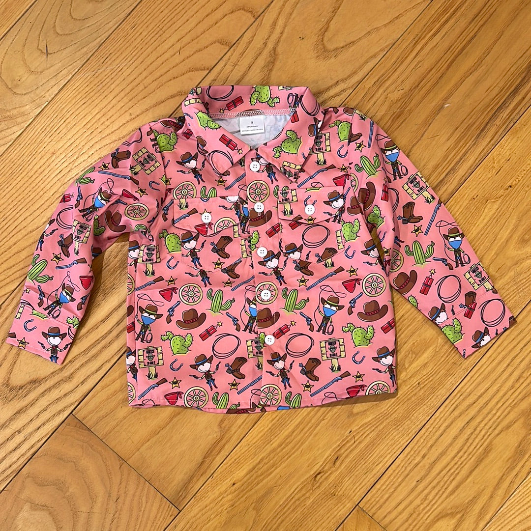 Western Cameo Button Up Shirt
