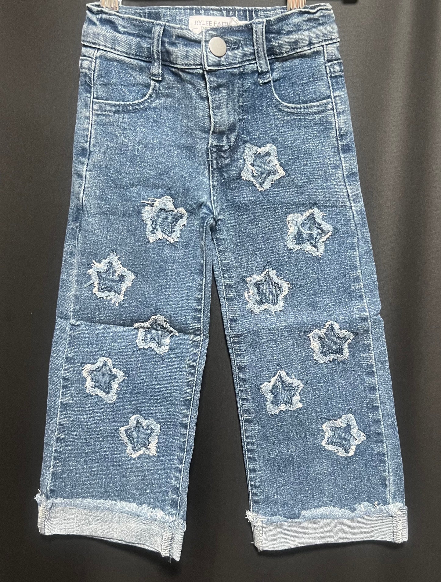 Star Shaped Distressed Jeans
