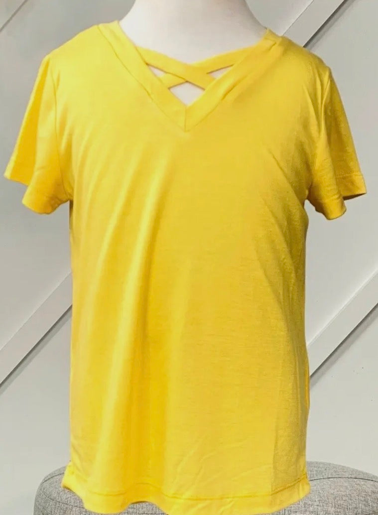 Cross Cross V Neck Tee