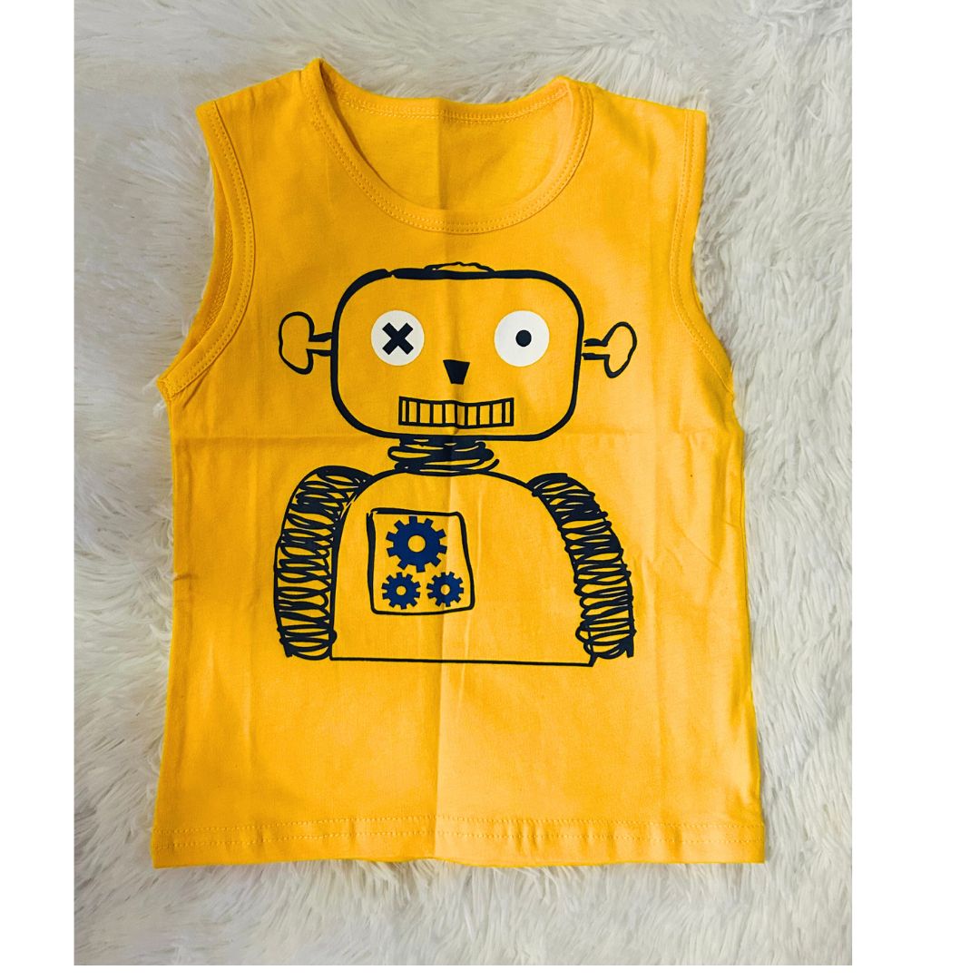 Robot Tank Top Yellow