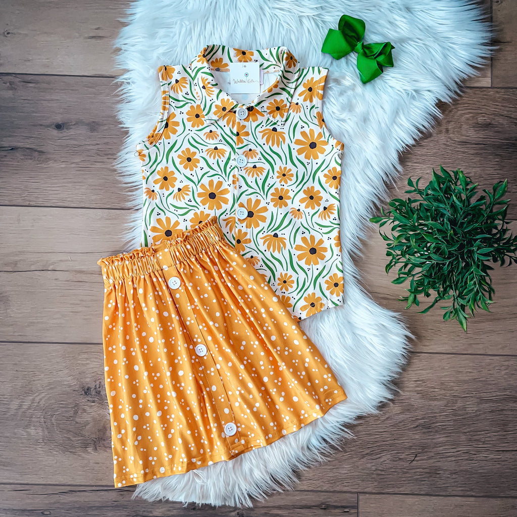 Black Eyed Susans- Skirt Set