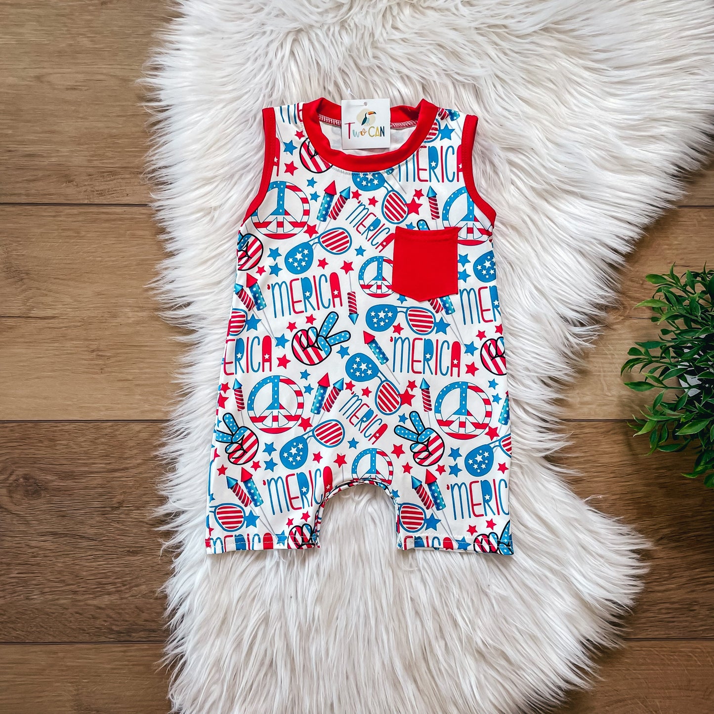Americana Peace- Infant Romper