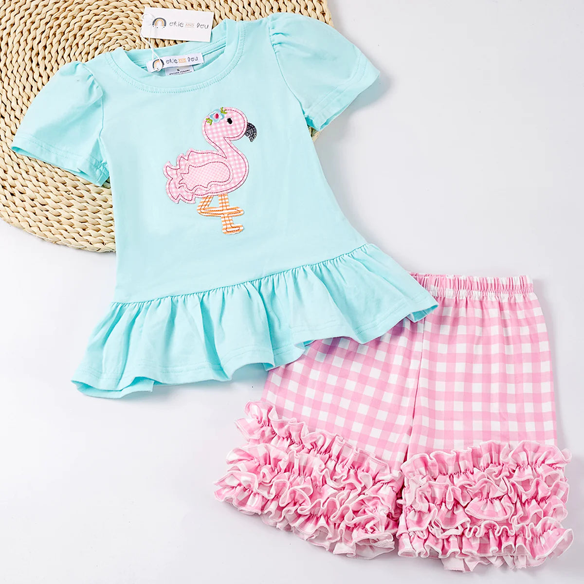 Feisty Flamingo- 2 Piece Set