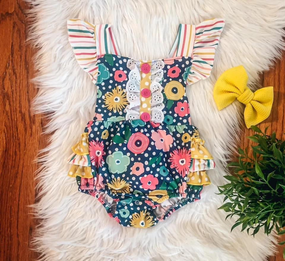 Fun Floral- Bubble Romper