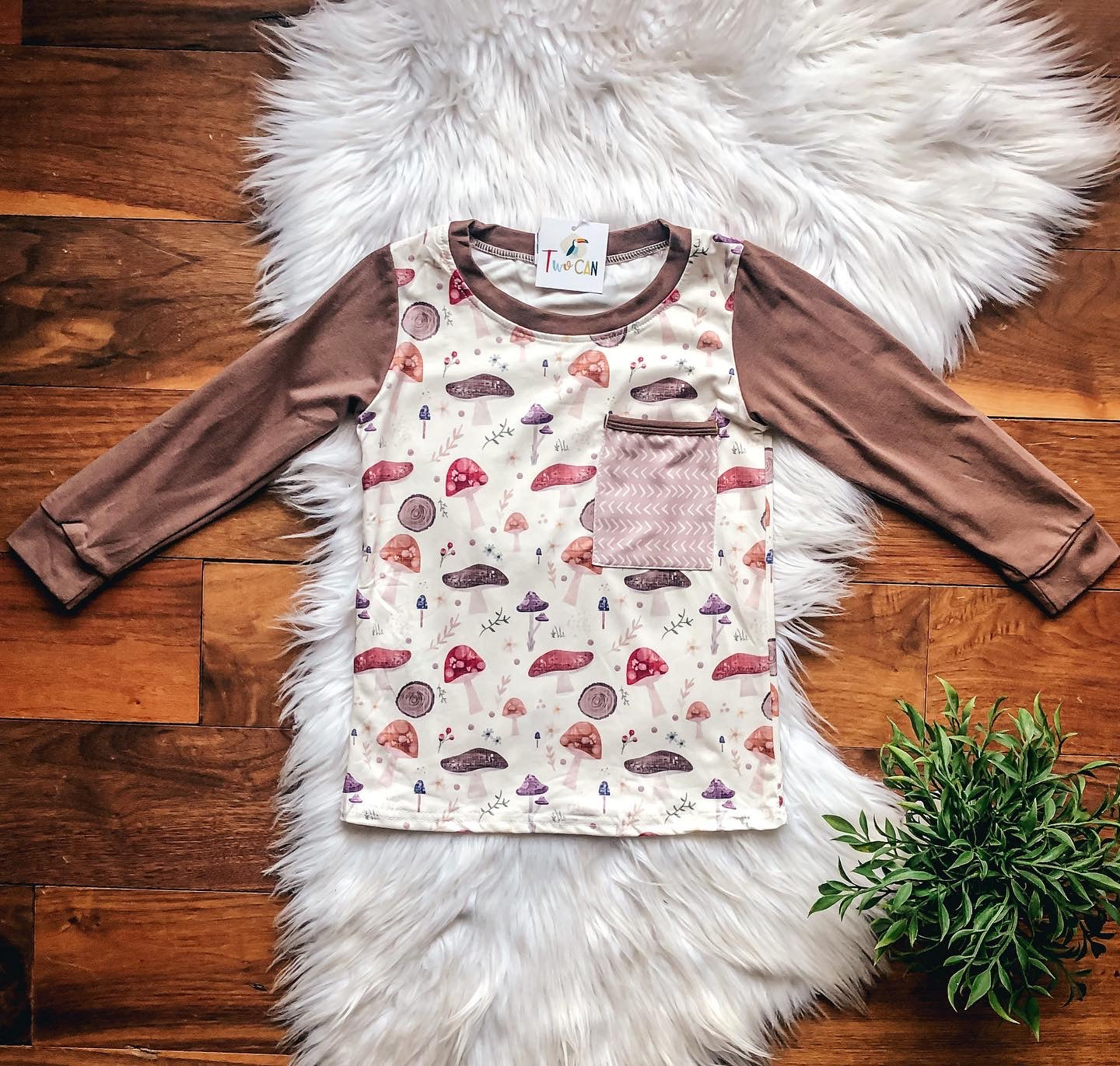 Moody Mushroom- Pocket Tee