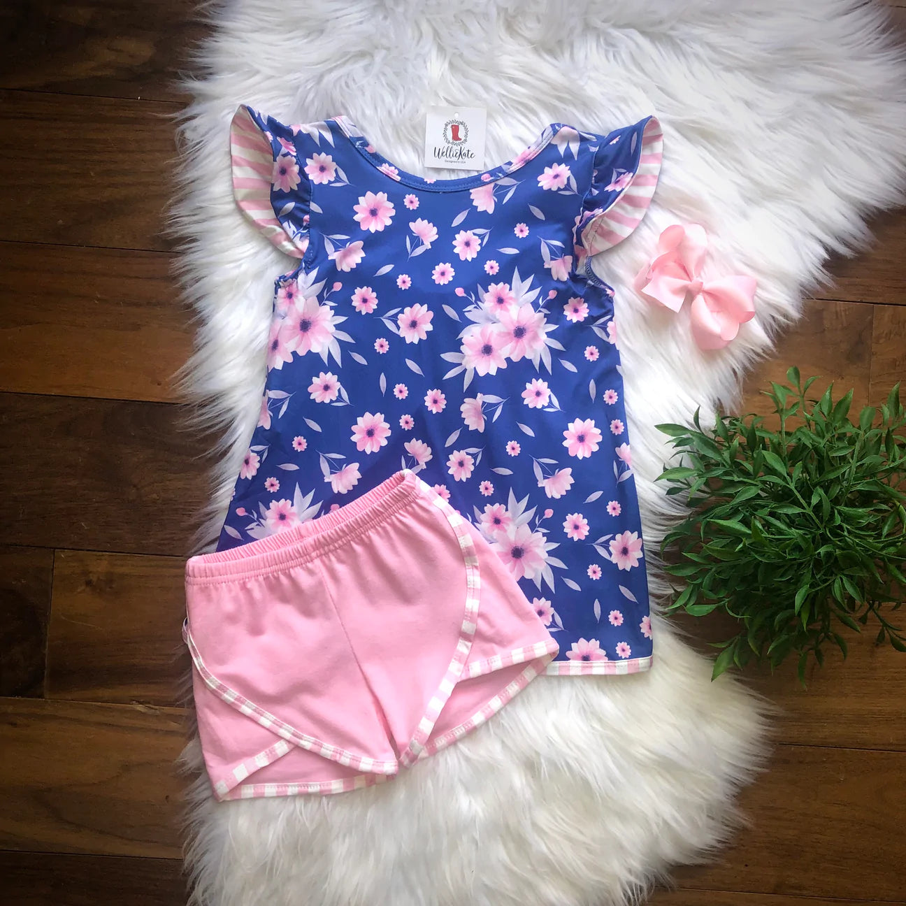 Pink Daisy Short Set