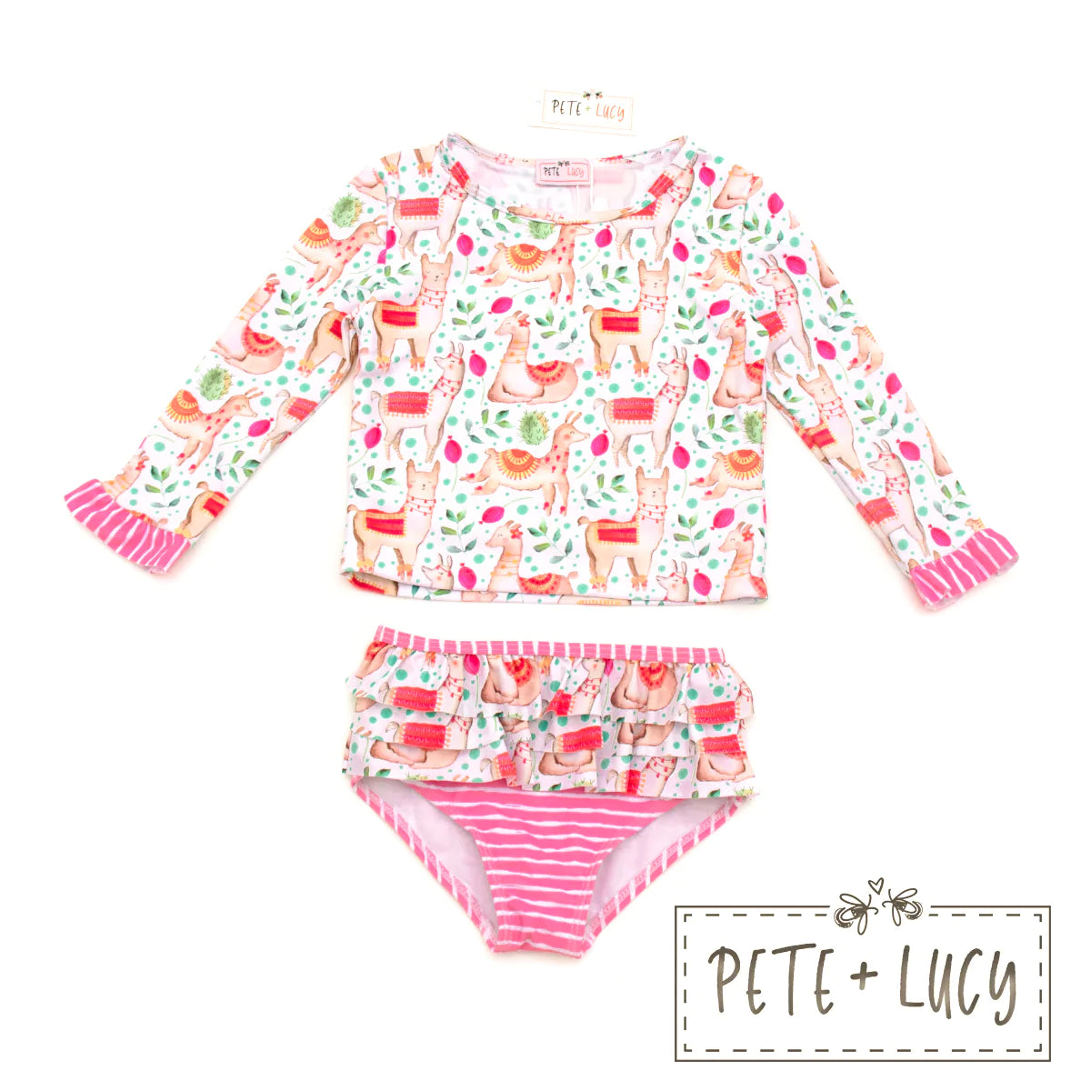 Sweet Llamas - Two Piece Swim (Rashguard)