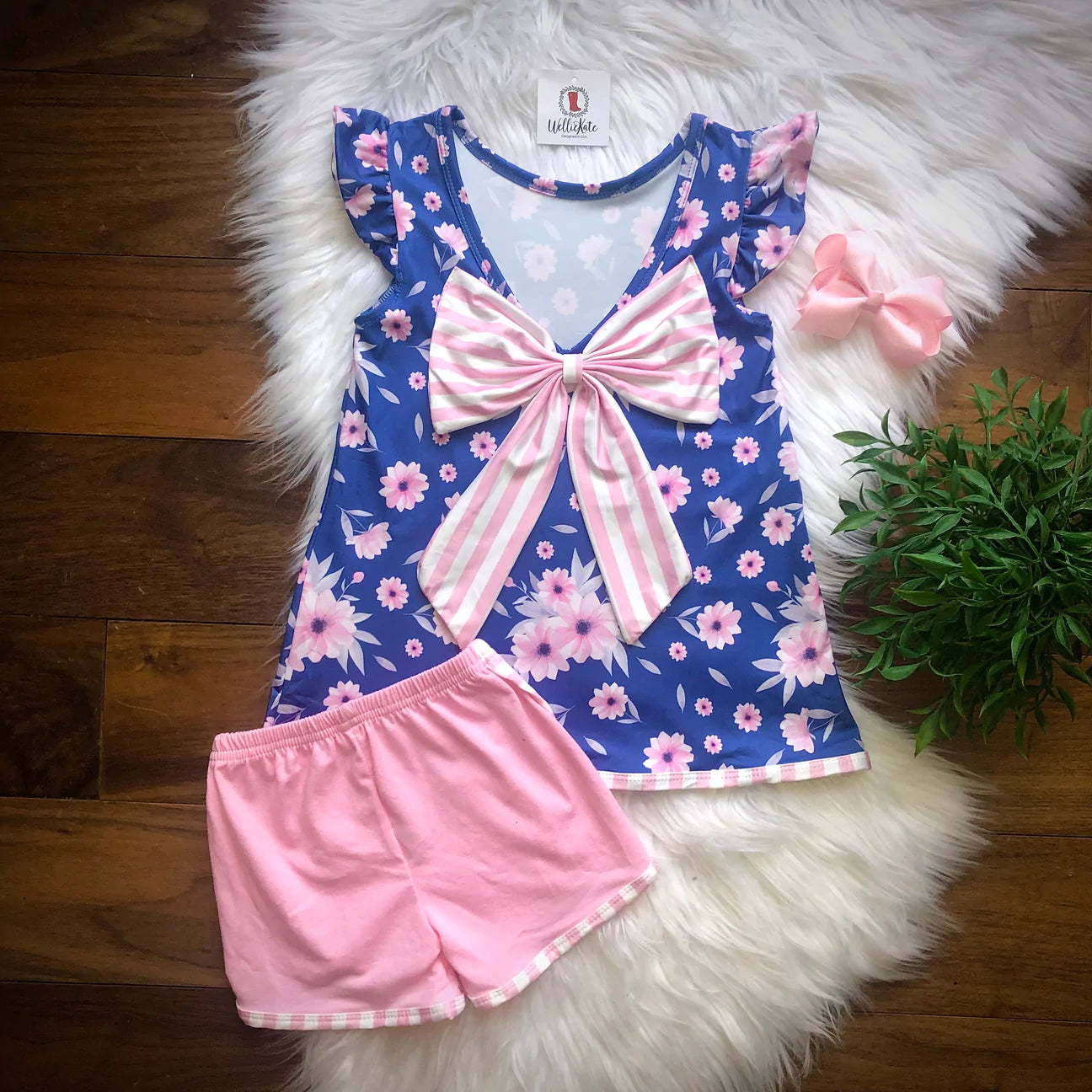 Pink Daisy Short Set