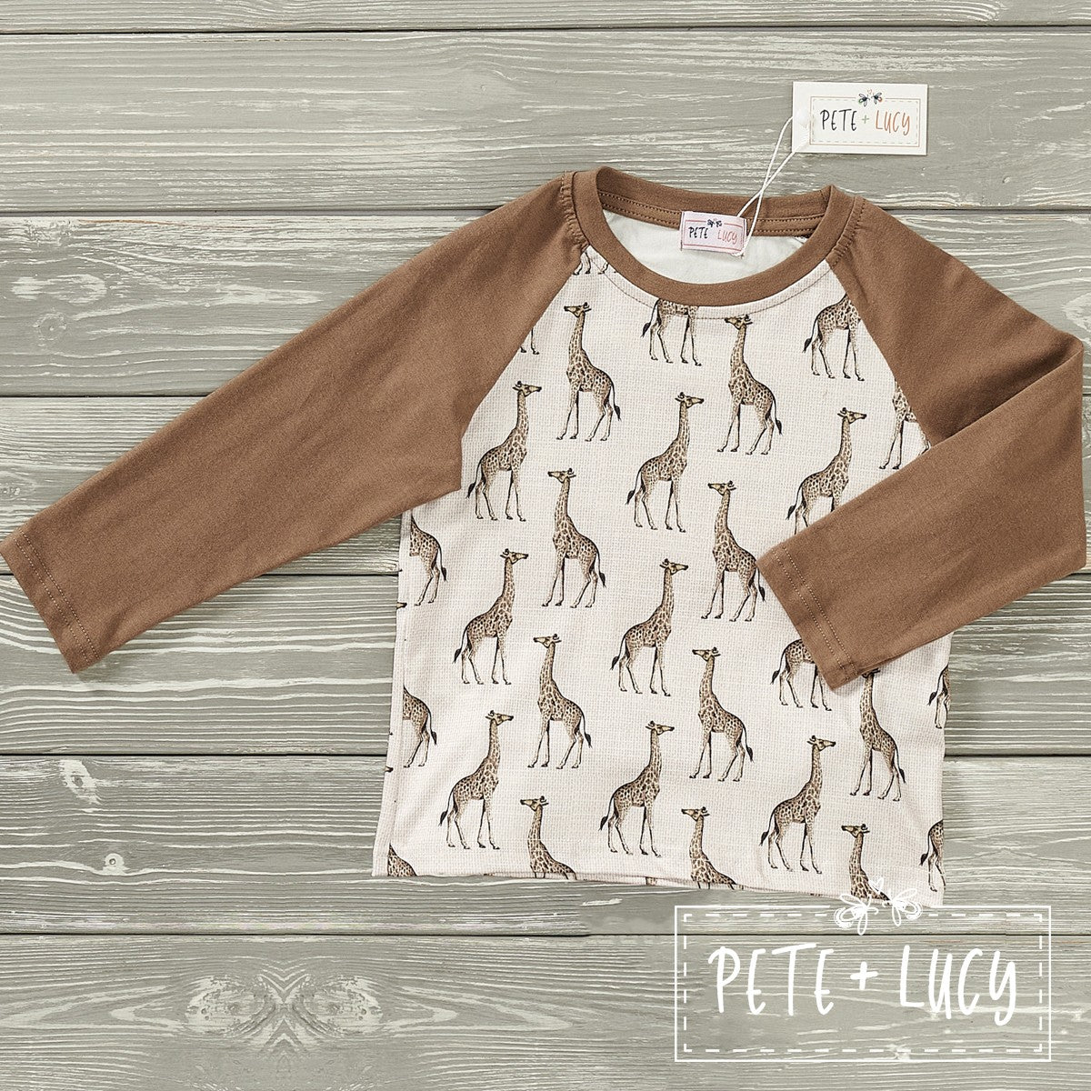 Tall As A Giraffe- Boys Long Sleeve Tee