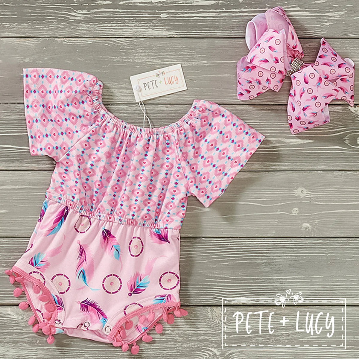 Dreamy Dream Catcher - Girl Infant Romper