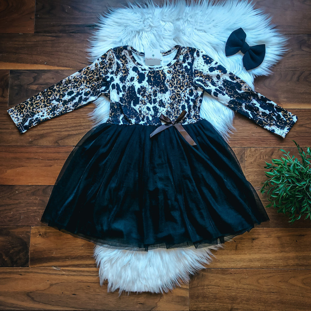 Glitzy Animal Print- Tulle Dress
