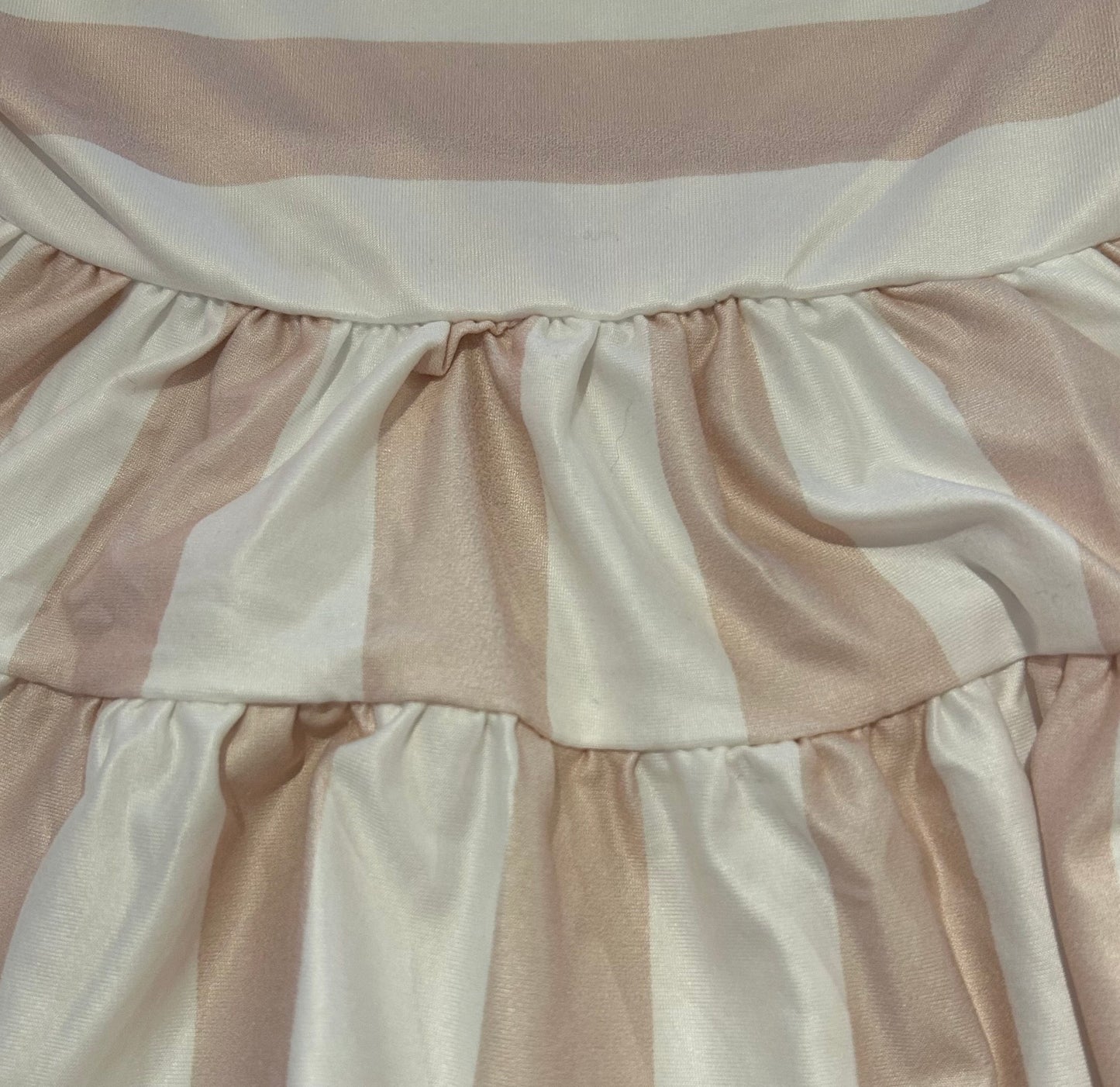 Tan and White Striped Dress