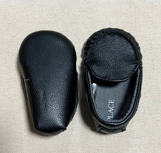 Infant Dress Shoes- Black - size 3/6 mths - Used