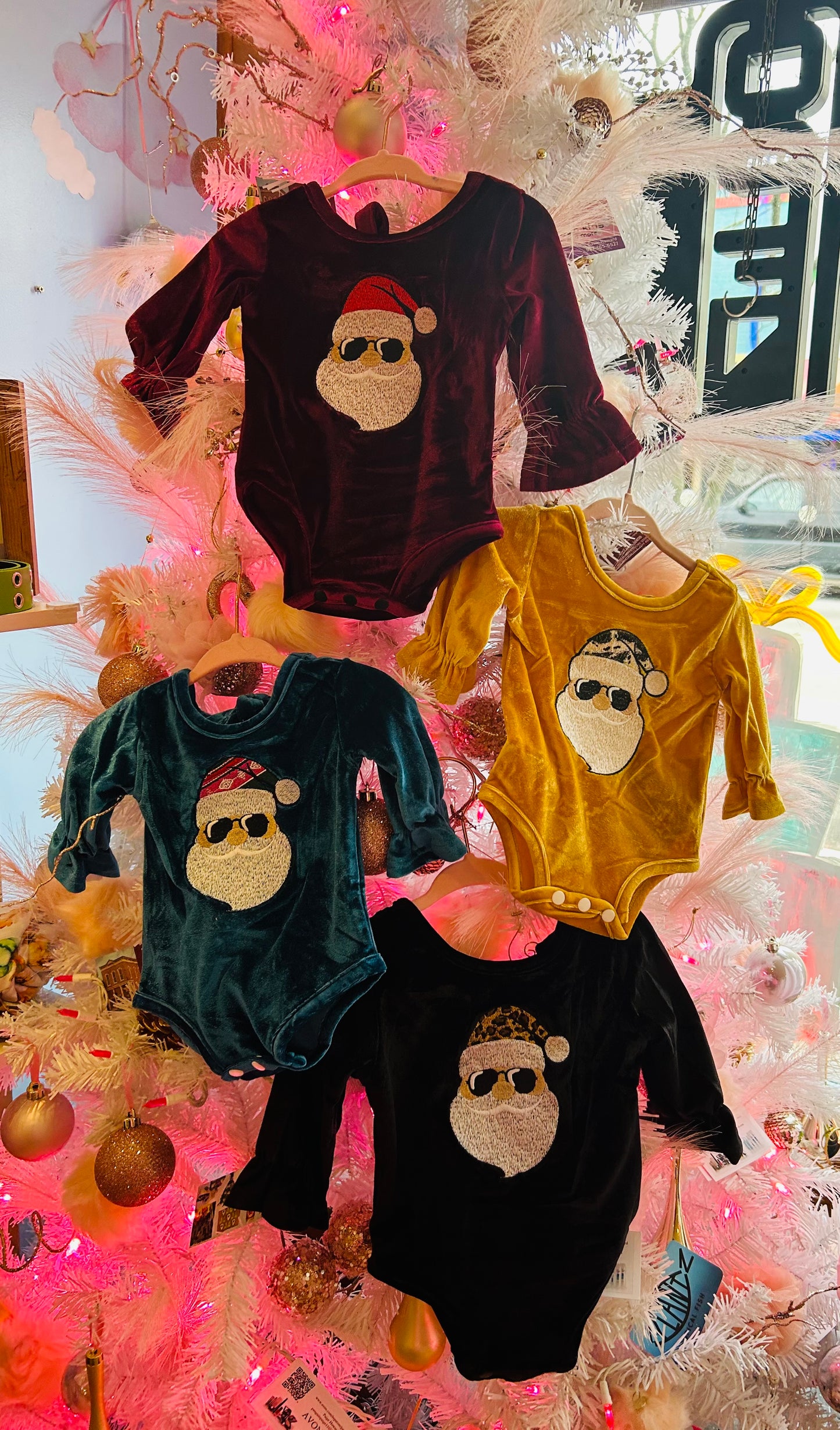 Too Cool Santa Velvet Onesie