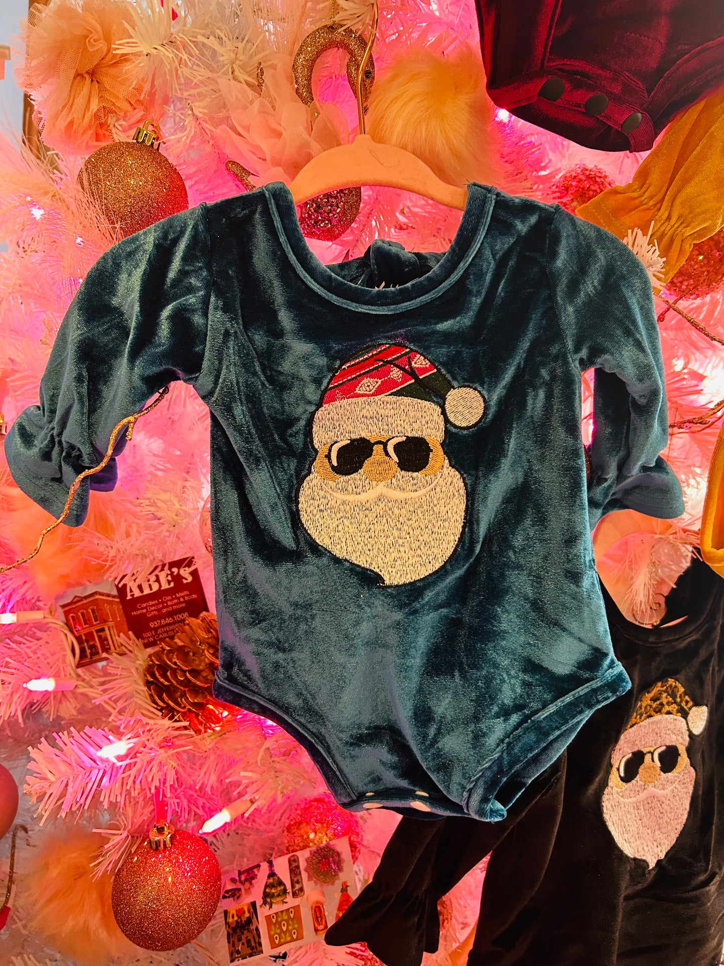 Too Cool Santa Velvet Onesie