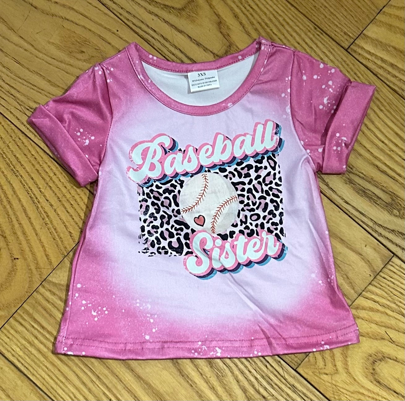 Baseball Sister with rolled sleeve