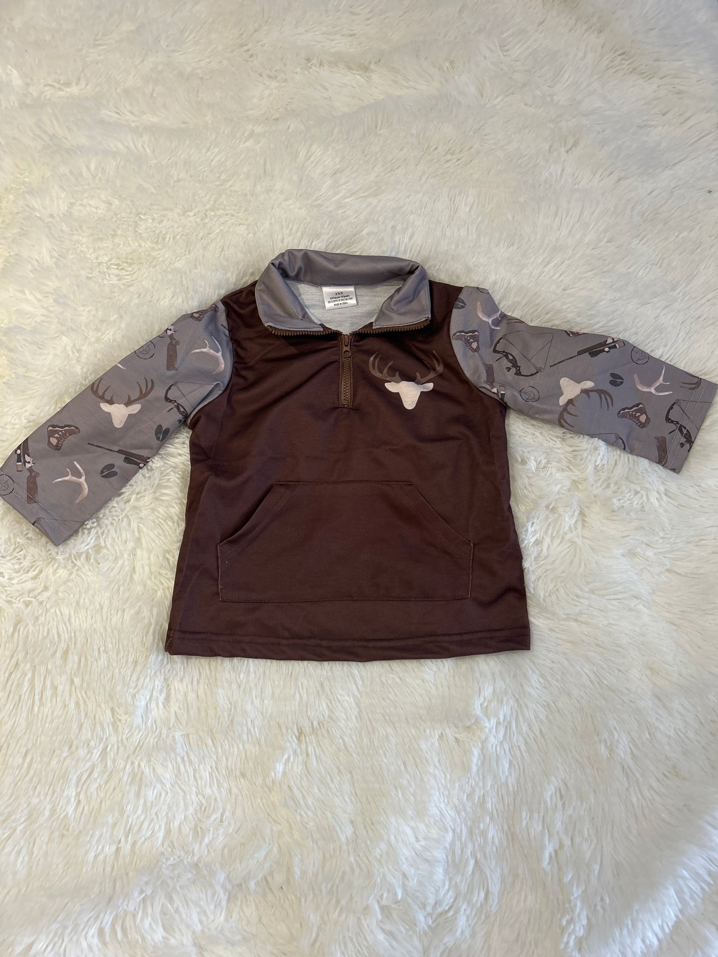 Deer Printed Pullover Sweatshirt