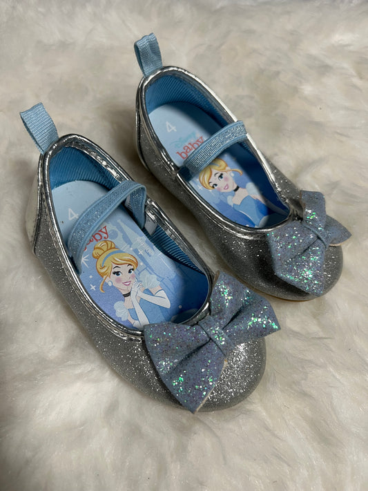 Baby Disney Size 4 Princess Cinderella Toddler Girl Blue Sparkle Shoes - Used