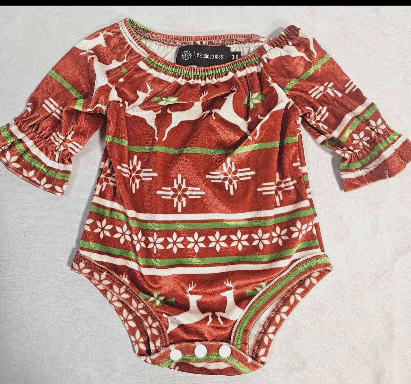 Christmas Print Velvet Onesie
