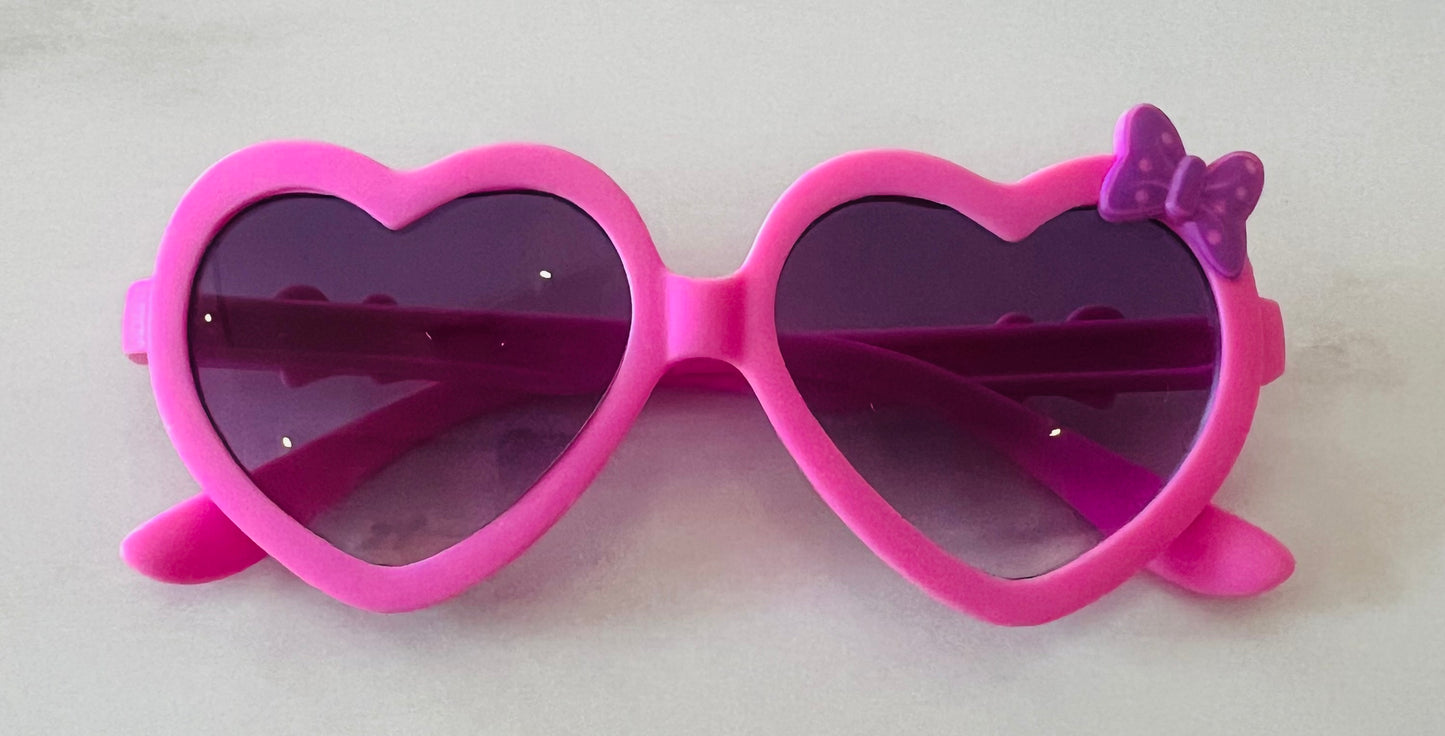 Heart Shaped Sunglasses with Bow