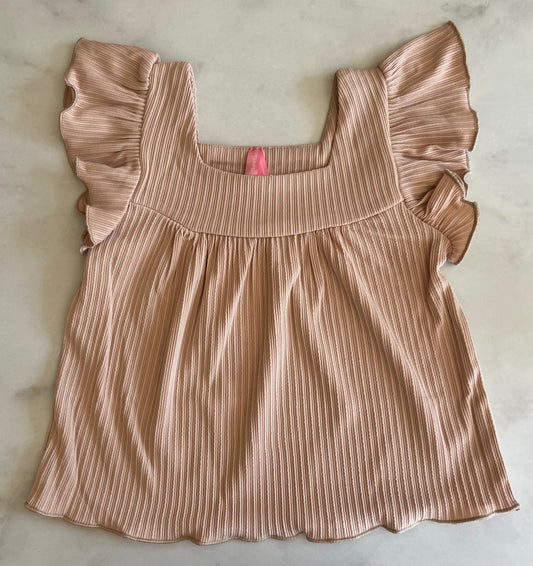 Square Neck Line Top-Mocha