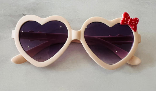 Heart Shaped Sunglasses with Bow