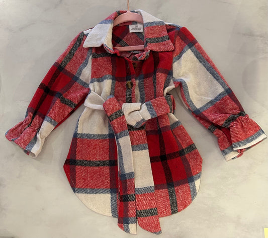 Flannel Button Dress