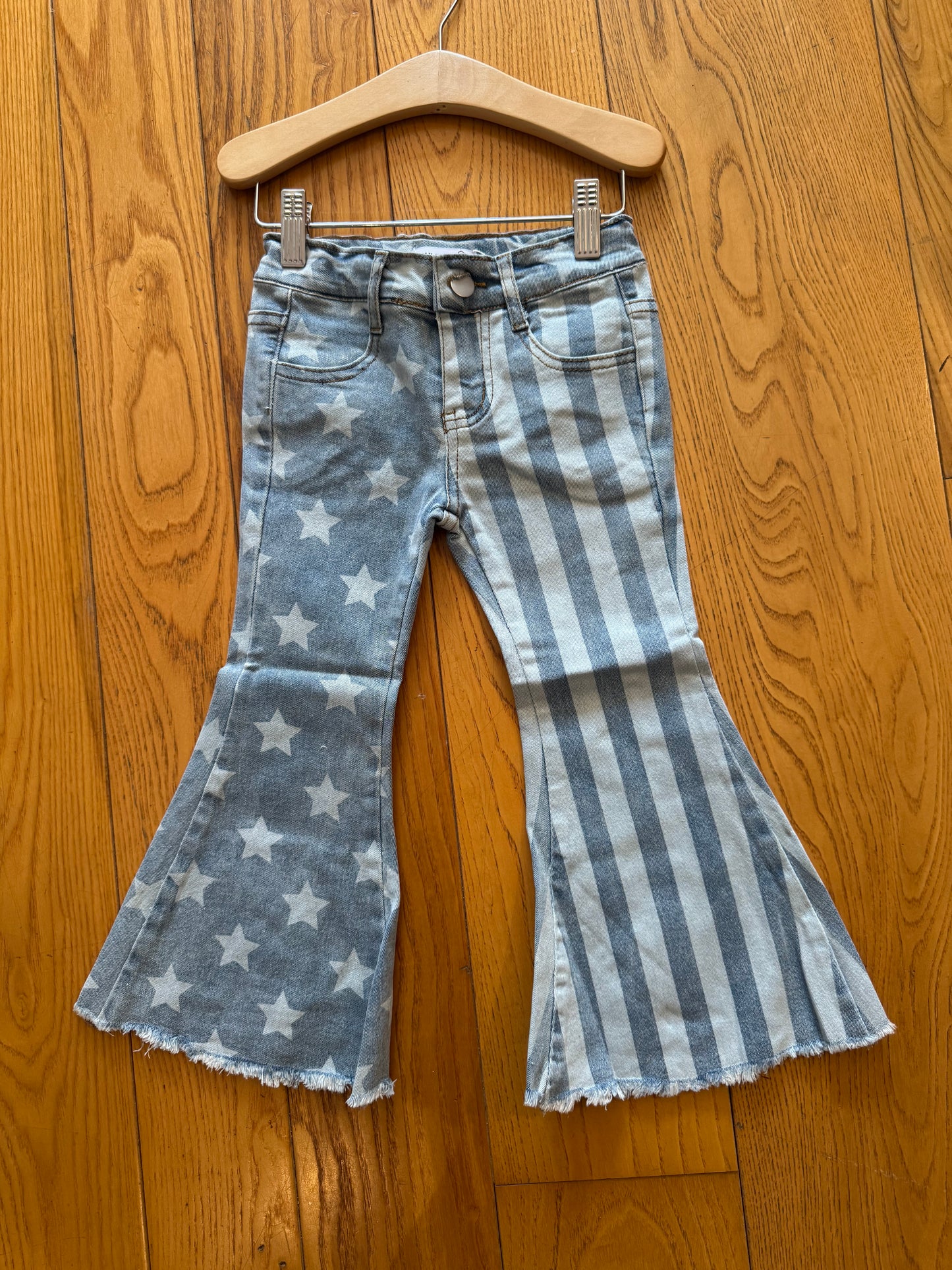 Patriotic Stars & Stripes Flare Jeans