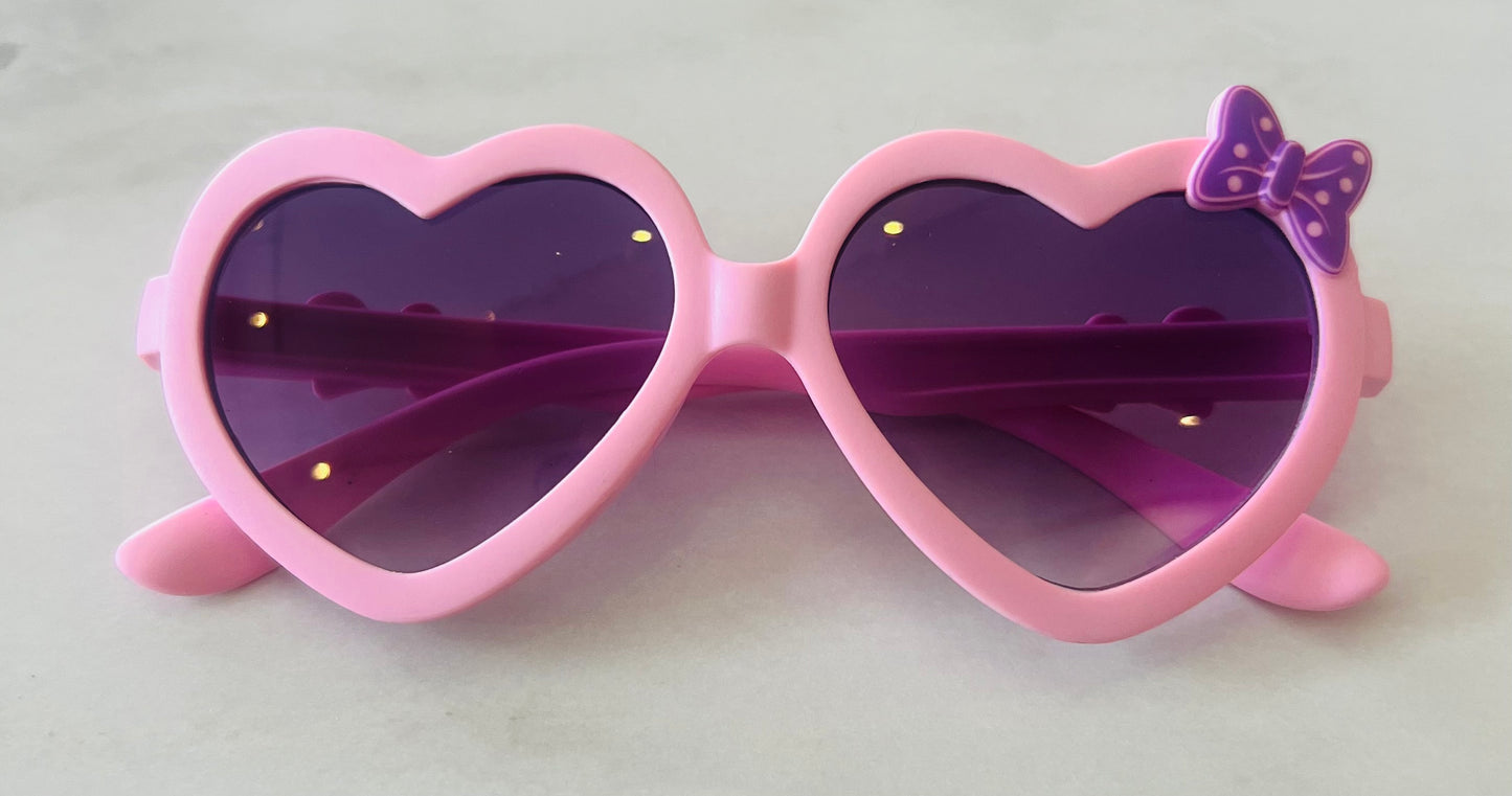 Heart Shaped Sunglasses with Bow