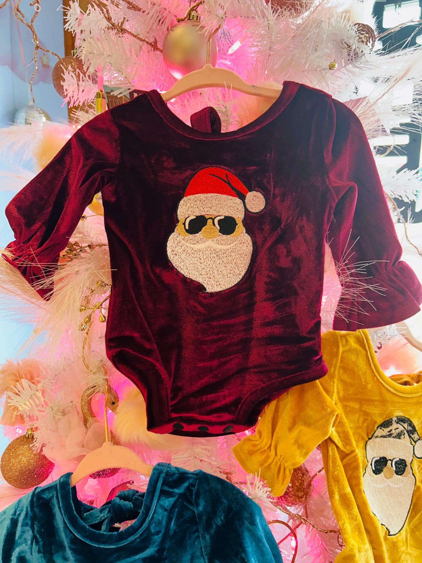 Too Cool Santa Velvet Onesie