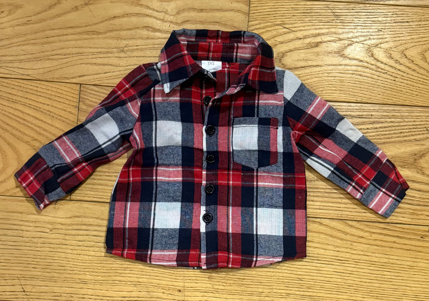 Red White Black Button up