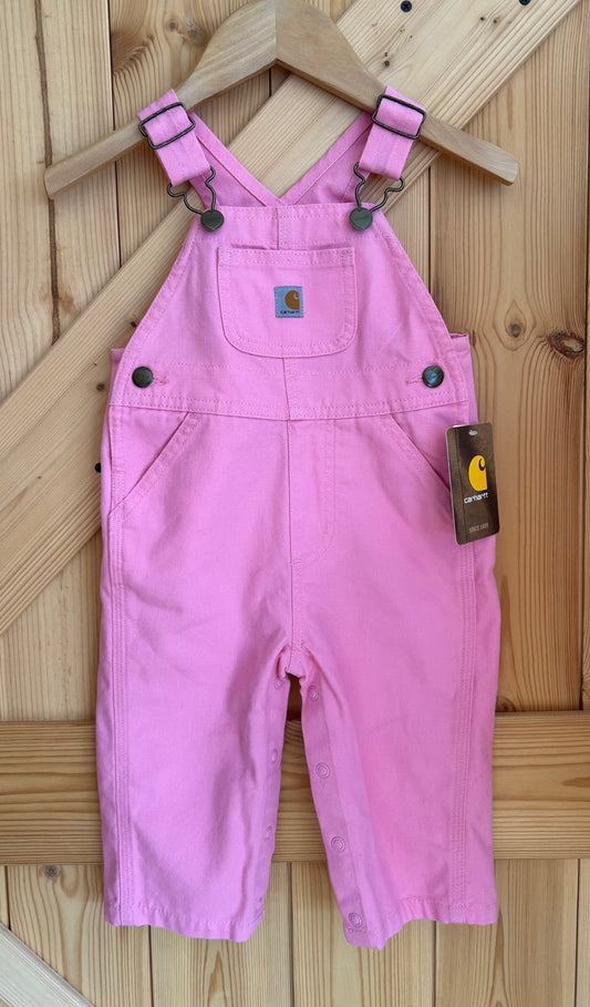 NWT - Carhartt Pink Bibs - 9 mths