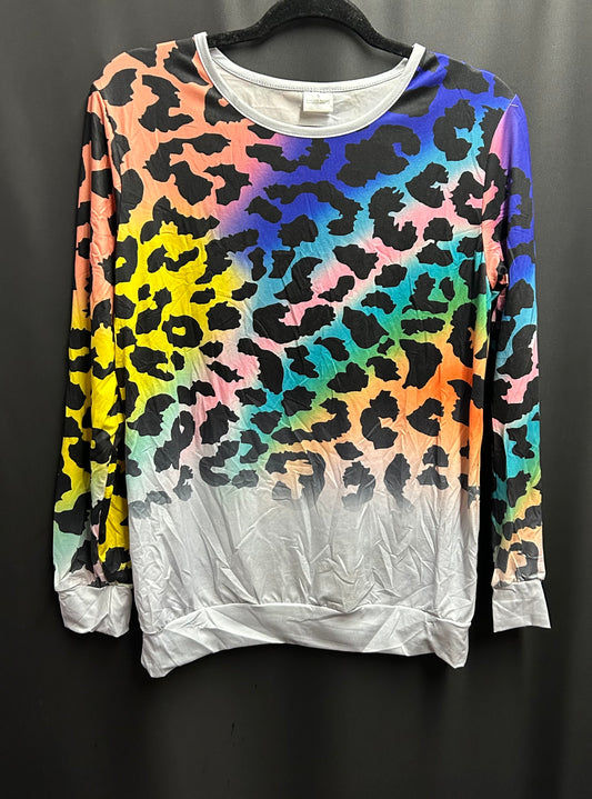 Mama Tie Dye Cheetah Print Long Sleeve