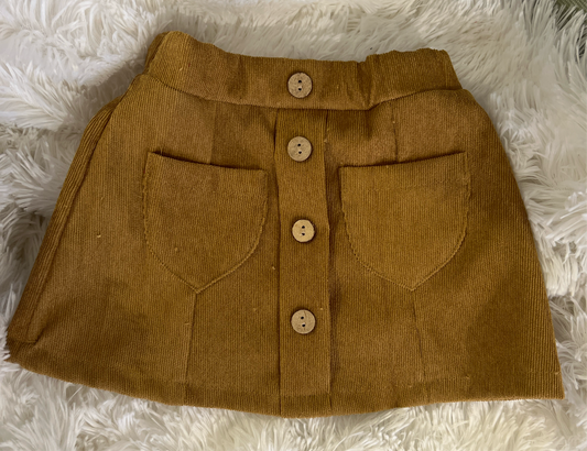 Mustard Corduroy Skirt