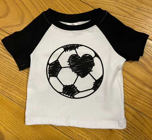 Soccer Ball with Heart Tee
