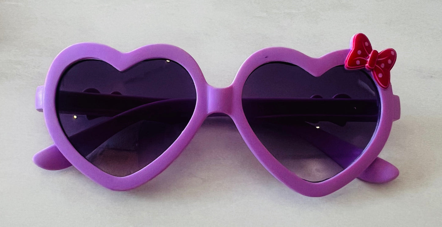 Heart Shaped Sunglasses with Bow